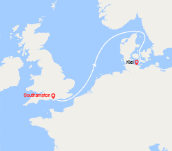 itinéraire croisière Europe du Nord : Traversée vers Kiel 