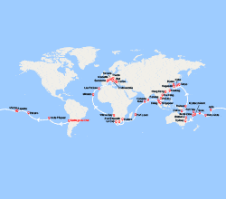 itinéraire croisière Tour du Monde : Tronçon du Tour du Monde 2026 : de Santiago du Chili à Trieste 