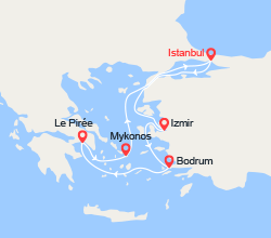 itinéraire croisière Iles grecques - Iles grecques : Turquie, Grèce 