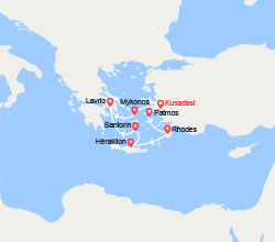 itinéraire croisière Méditerranée Orientale : Turquie, îles Grecques, Grèce 