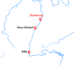 itinéraire croisière Rhin et ses affluents : Vers la région des 3 pays et voyage à bord du train