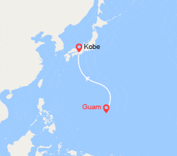 itinéraire croisière Asie : Voyage en Mer : Guam - Kobé 