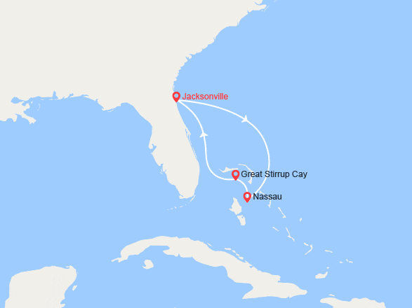 itinéraire croisière Caraïbes et Antilles :  Cap sur les Bahamas : Nassau, Great Stirrup Cay