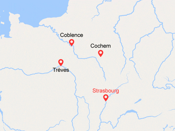 itinéraire croisière Rhin et ses affluents : 2 fleuves, le romantisme de la Moselle et du Rhin (TMS)