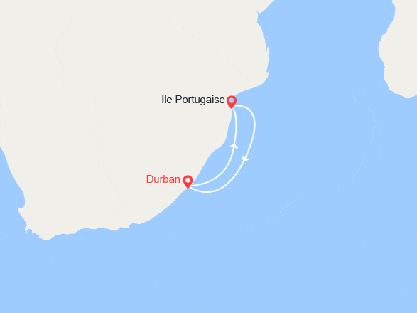 itin&eacute;raire croisi&egrave;re Afrique : Afrique du Sud, Mozambique 
