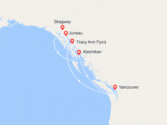 itinéraire croisière Amérique du Nord - Alaska : Alaska
