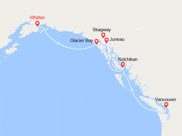 itinéraire croisière Alaska - Alaska : Alaska du Nord au Sud