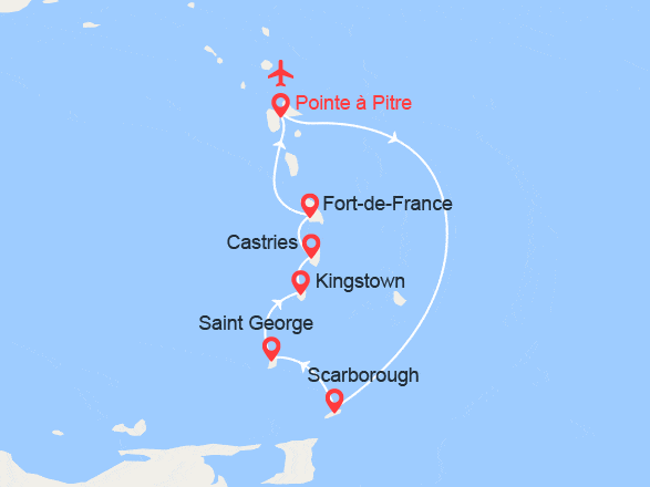 itinéraire croisière Caraïbes et Antilles : Antilles, Trinité et Tobago