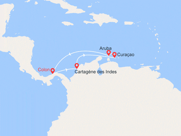 itinéraire croisière Caraïbes et Antilles : Antilles et Caraïbes Sud