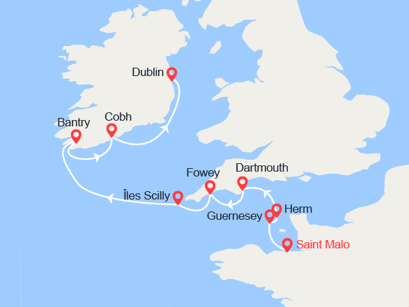 itinéraire croisière Iles Britanniques : Archipels britanniques et rivages celtiques