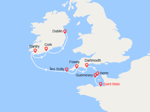 itinéraire croisière Europe du Nord : Archipels britanniques et rivages celtiques