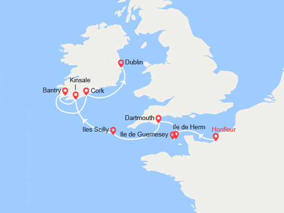 itinéraire croisière Iles Britanniques : Archipels britanniques et rivages celtiques 