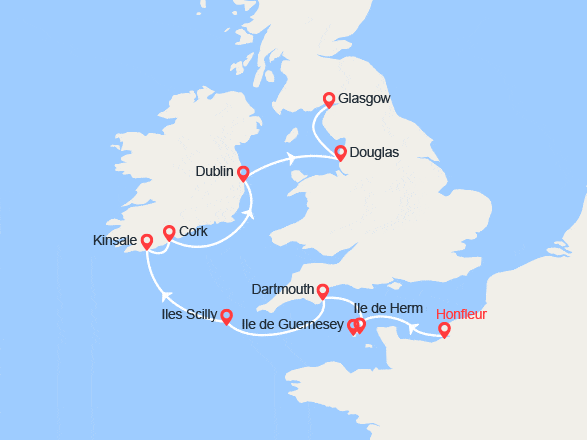 itinéraire croisière Iles Britanniques : Archipels britanniques et rivages celtiques 