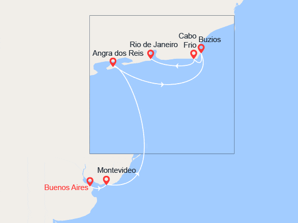 itinéraire croisière Amérique du Sud : Argentine, Uruguay, Brésil