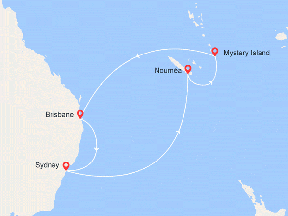 itinéraire croisière Pacifique : Australie, Vanuatu et Nouvelle-Calédonie