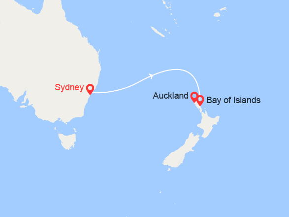 itin&eacute;raire croisi&egrave;re Pacifique : Australie et Nouvelle-Zélande 