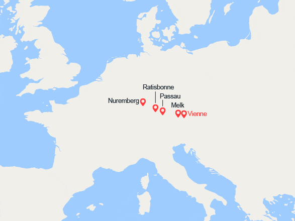 itin&eacute;raire croisi&egrave;re Danube : Autriche, Allemagne 