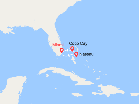 itinéraire croisière Caraïbes et Antilles : Bahamas