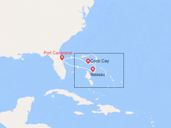 itinéraire croisière Caraïbes et Antilles : Bahamas