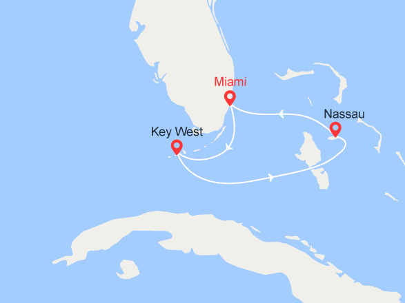 itinéraire croisière Caraïbes et Antilles : Bahamas