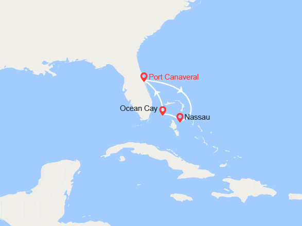 itinéraire croisière Caraïbes et Antilles : Bahamas : Nassau, Ocean Cay