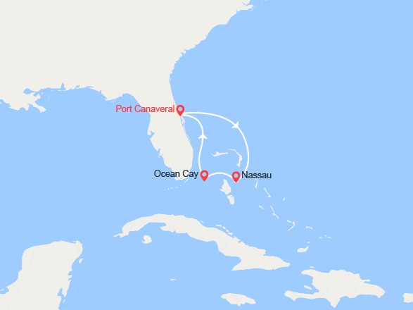 itinéraire croisière Caraïbes et Antilles : Bahamas : Nassau, Ocean Cay