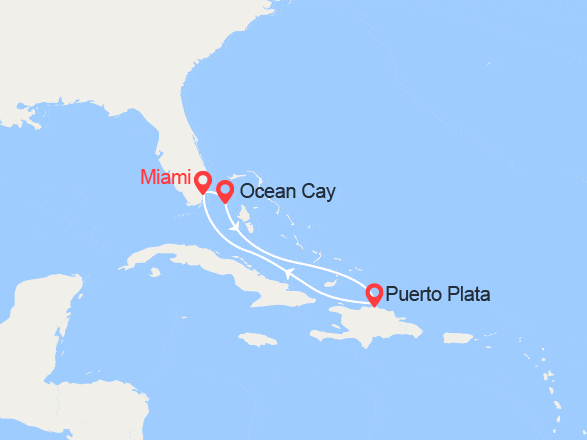 itinéraire croisière Caraïbes et Antilles : Bahamas & Rép Dominicaine