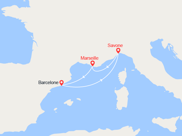 itinéraire croisière Méditerranée : Balade en Méditerranée