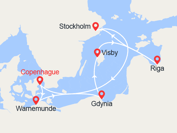 itinéraire croisière Baltique : Baltique : Pologne, Lettonie, Suède