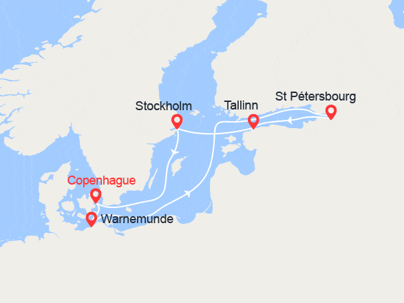 itinéraire croisière Baltique : Baltique : Riga, Tallinn, Stockholm...