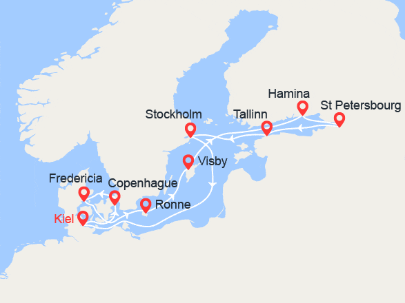 itinéraire croisière Baltique - Baltique : Baltique: Danemark, Suède, Finlande, Estonie