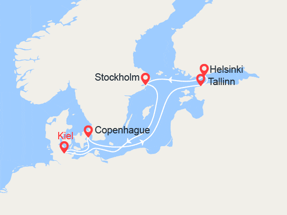 itinéraire croisière Baltique : Baltique: Estonie, Finlande, Suède