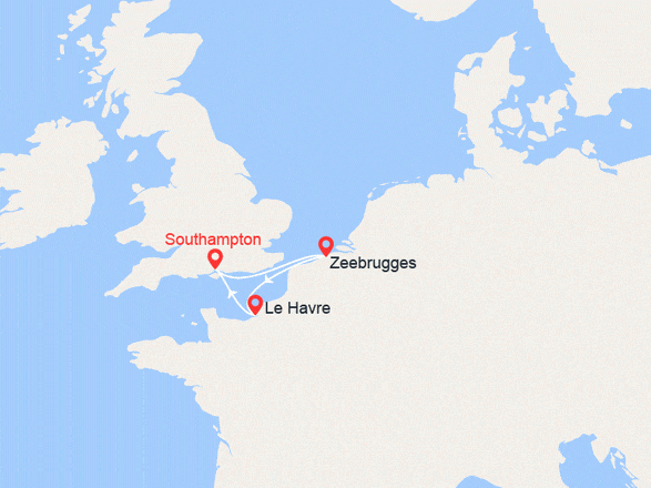 itinéraire croisière Europe du Nord - Islande : Belgique, Normandie