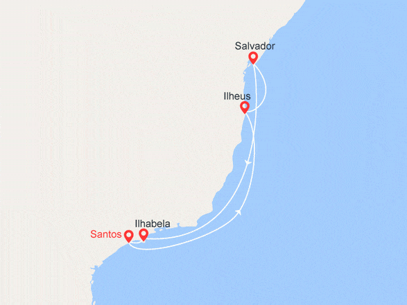 itinéraire croisière Amérique du Sud : Brésil