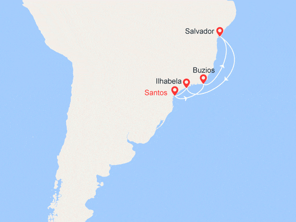 itinéraire croisière Amérique du Sud : Brésil