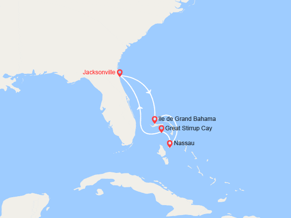 itinéraire croisière Caraïbes et Antilles : Cap sur les Bahamas