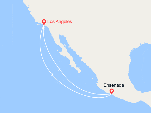 itinéraire croisière Pacifique : Cap vers le Mexique au départ de Los Angeles