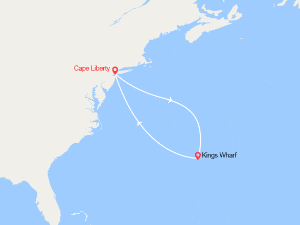 itin&eacute;raire croisi&egrave;re Amérique du Nord : Cap vers les Bermudes au départ de New York 