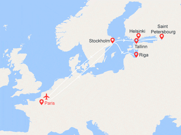 itinéraire croisière Baltique - Baltique : Capitales de la Baltique - Vols inclus