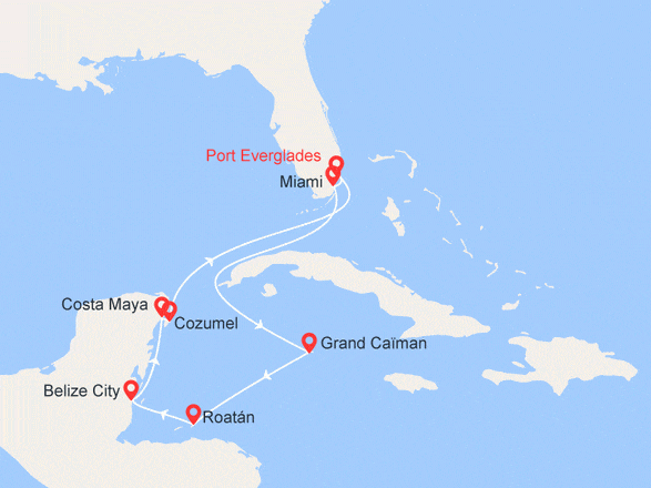 itinéraire croisière Caraïbes et Antilles : Caraïbes