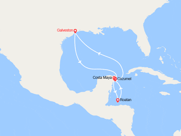 itinéraire croisière Caraïbes et Antilles : Caraïbes : Mexique, Honduras