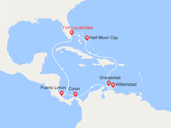 itinéraire croisière Caraïbes et Antilles : Caraïbes du Sud & Canal de Panama OFFRE PRÉFÉRENTIELLE