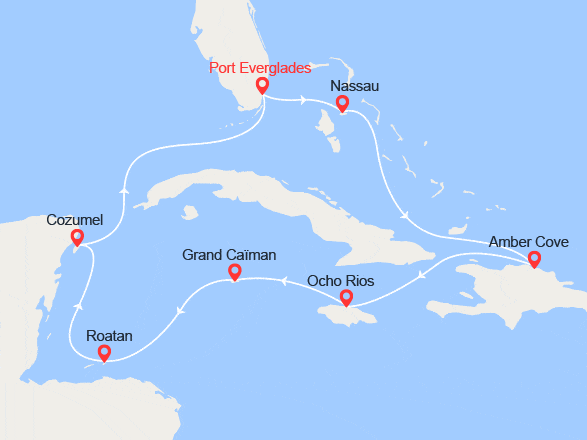itinéraire croisière Caraïbes et Antilles : Caraïbes Magiques