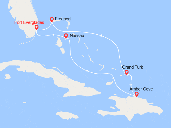 itinéraire croisière Caraïbes et Antilles : Caraïbes Magiques