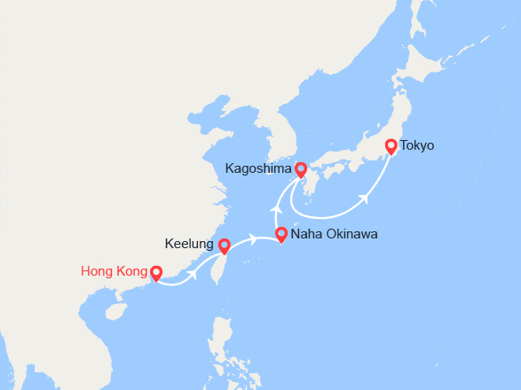 itinéraire croisière Asie : Chine, Taïwan, Japon