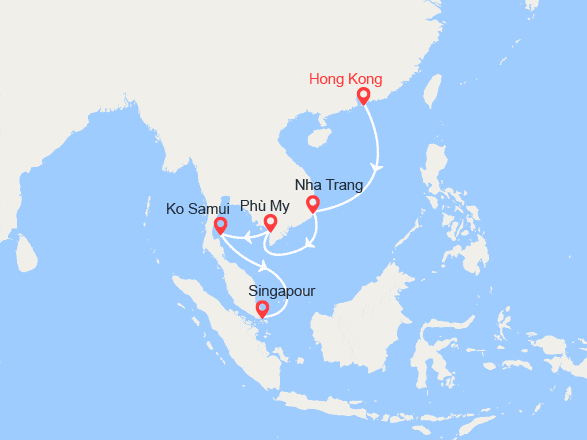 itinéraire croisière Asie : Chine, Vietnam, Singapour