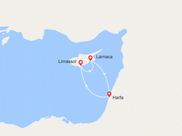 itinéraire croisière Méditerranée : Chypre et la Terre Sainte (LIR_PP)