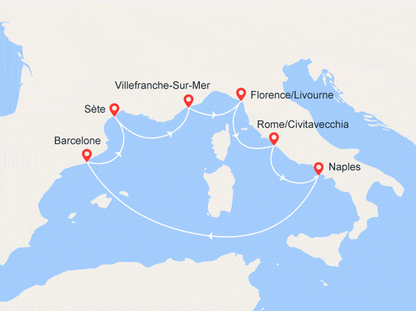 itinéraire croisière Méditerranée : Cinq Merveilles de la Méditérranée