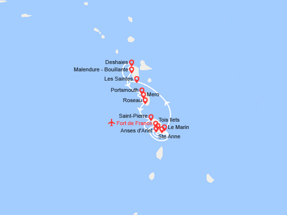 itin&eacute;raire croisi&egrave;re Caraïbes et Antilles : Cocktail Créole aux Antilles 