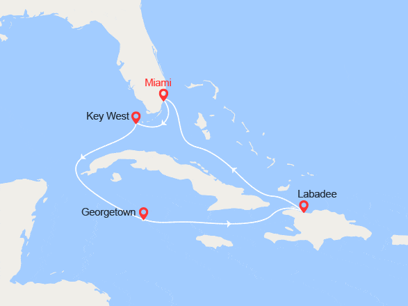 itinéraire croisière Caraïbes et Antilles : Couleurs Caraïbes